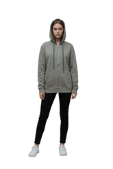 WOMENS BASIC GREEN ZIP UP HOODIE - Smgarment's